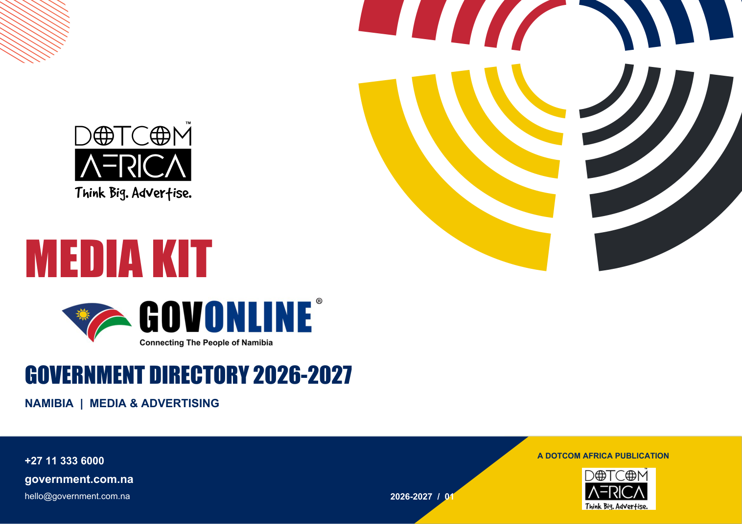 GovOnline Namibia media kit 2026–2027, cover